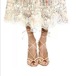 Schutz lace up cutout pumps heels aquazzura